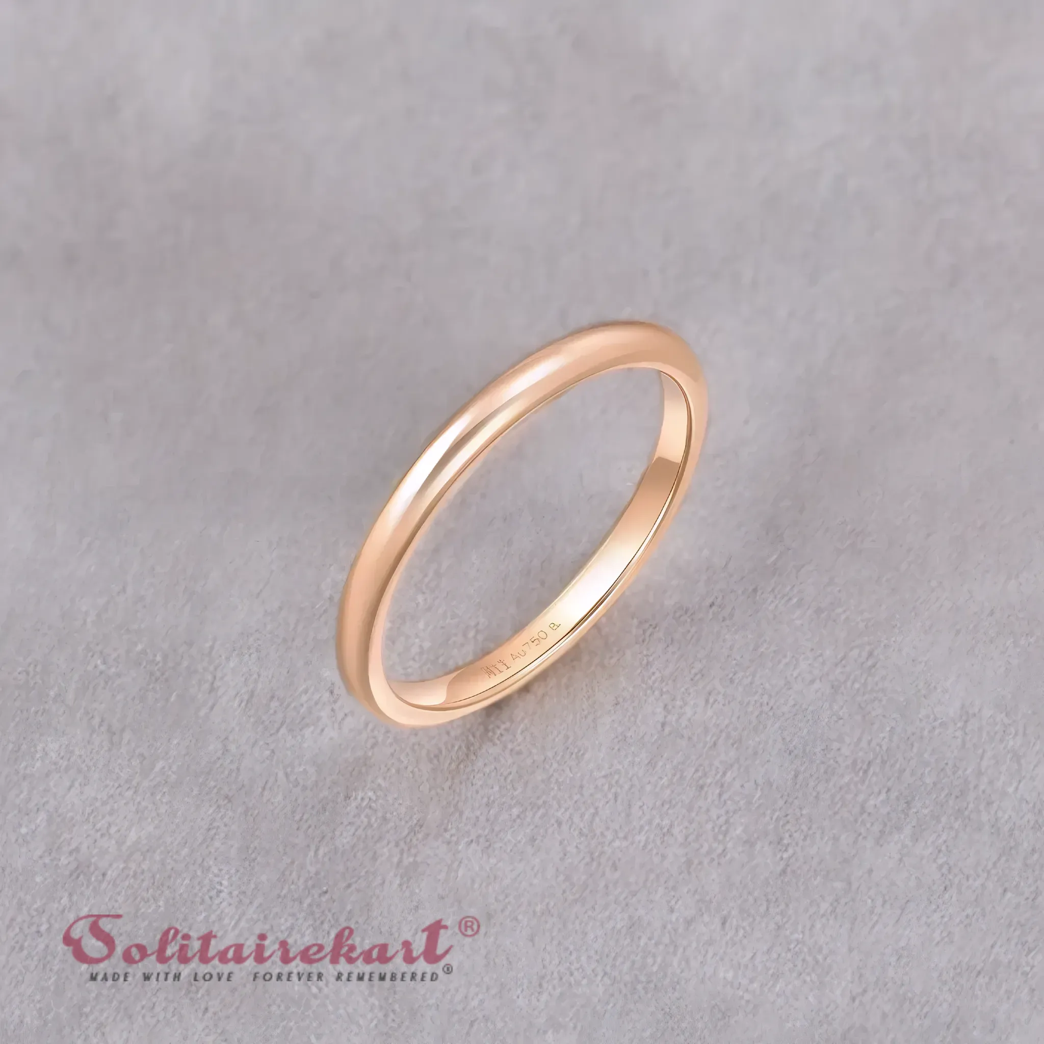 14K Rose Gold Ring Band